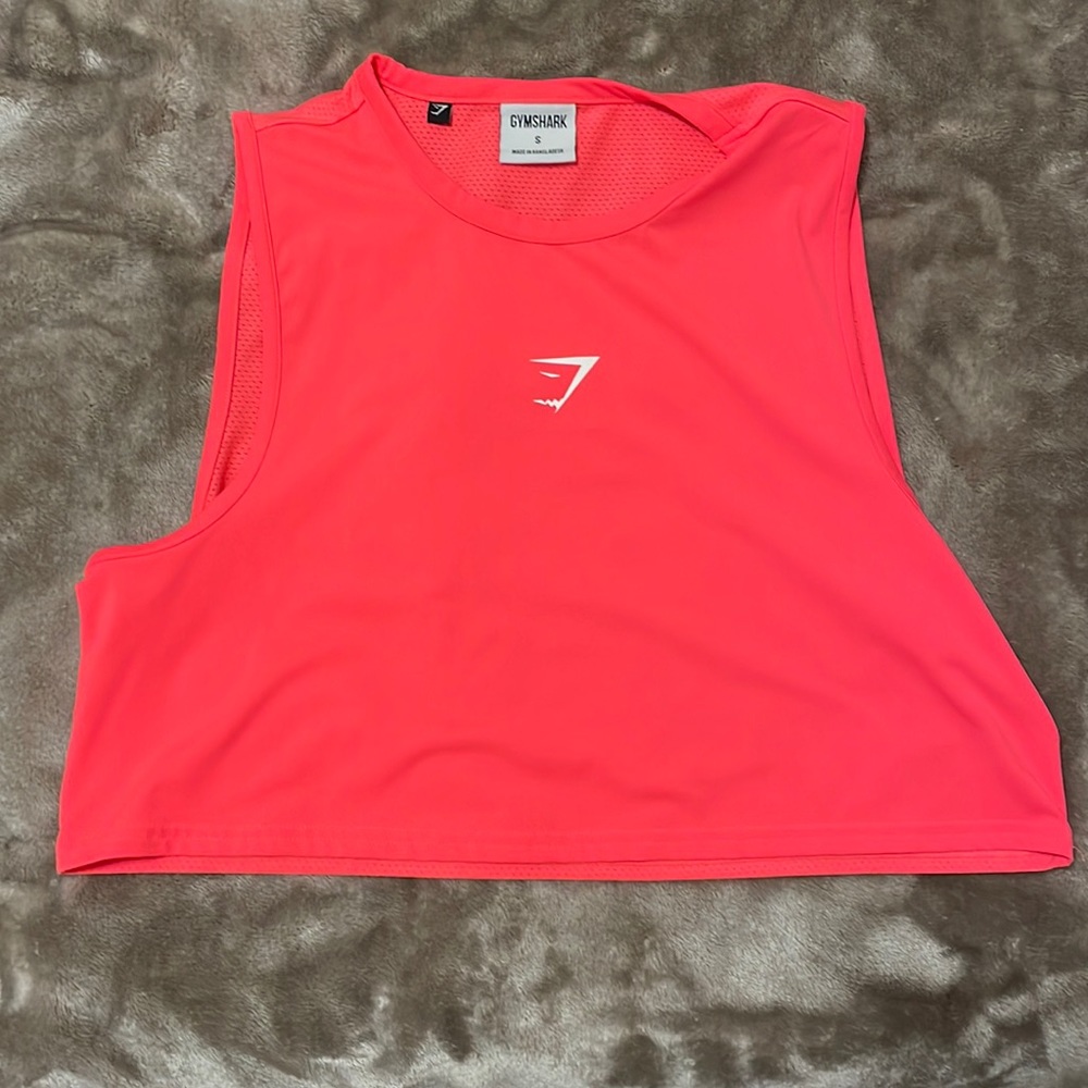 Pink Gym Shark workout top